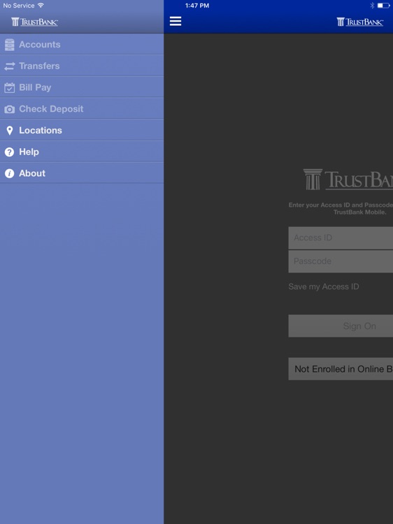 TrustBank for iPad
