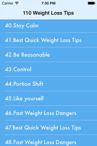 110 Weight Loss Tips screenshot 2