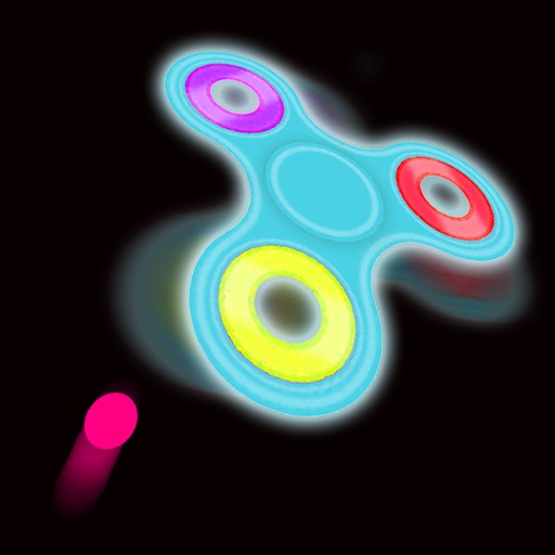 Glow Spinner, Split Over Color Fidget iOS App