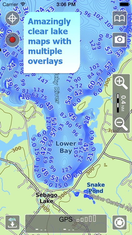 Aqua Map Maine Lakes GPS HD