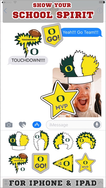 Oregon Ducks Stickers for iMessage