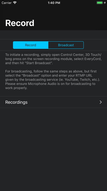 EveryCord – Record & Broadcast