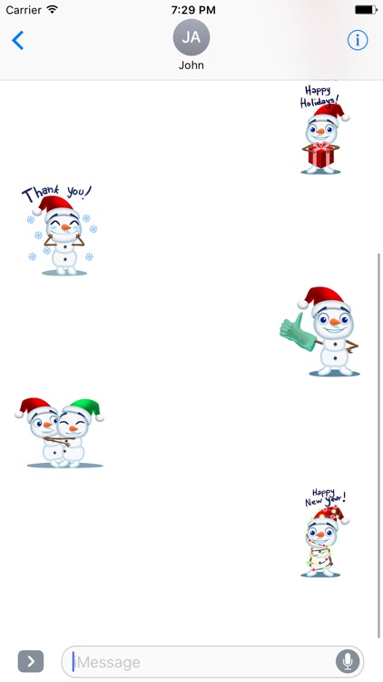 Snowman Sticker-fc screenshot-3