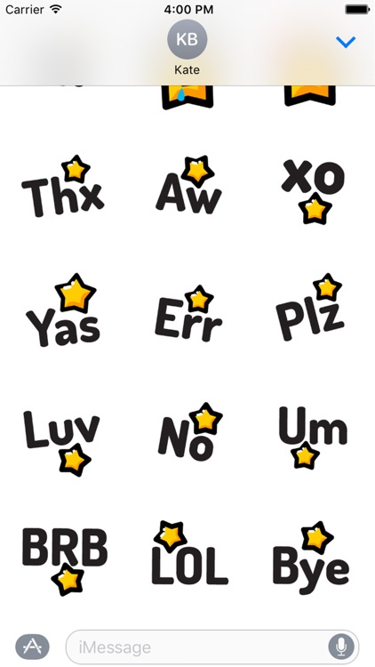 Animated Happy Star Stickers for iMessage