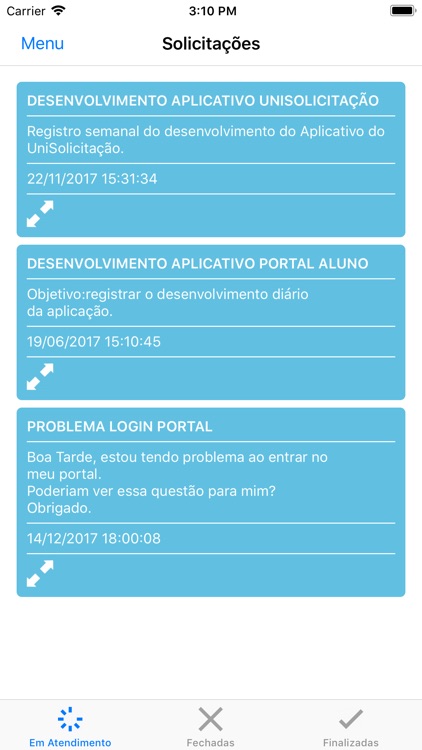 Solicitações  - UNIPAM