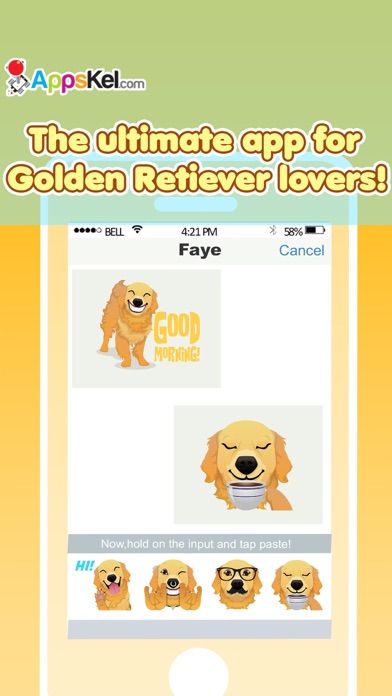 Golden Retriever Emoji Pro screenshot 2