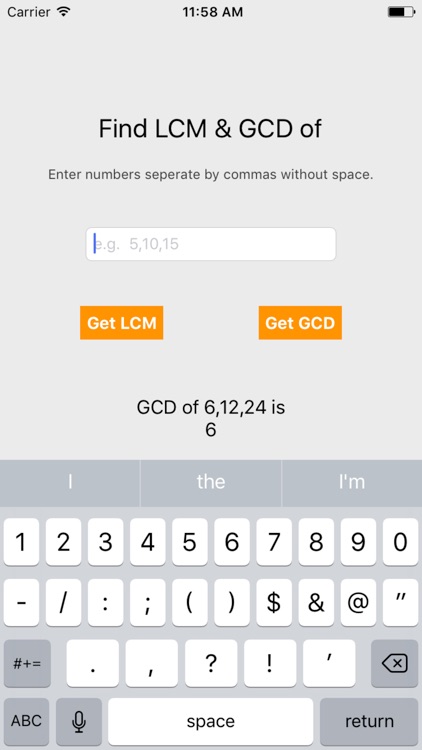 GCD and LCM calculator