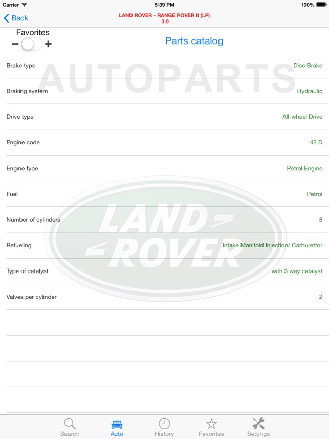 Autoparts for Land Rover