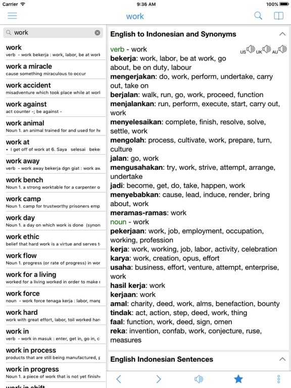 Indonesian Dictionary Dict Box iPad Indonesian Dictionary Dict Box iPad