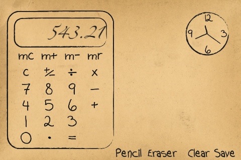 Paper Calculator & Clock screenshot 2