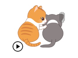 Animated Adorable Cats Sticker