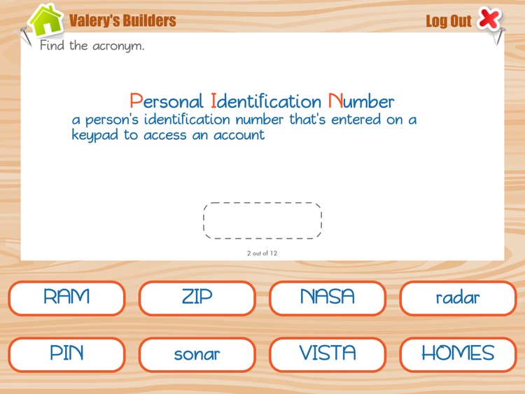 Brain Builders, Vocabulary