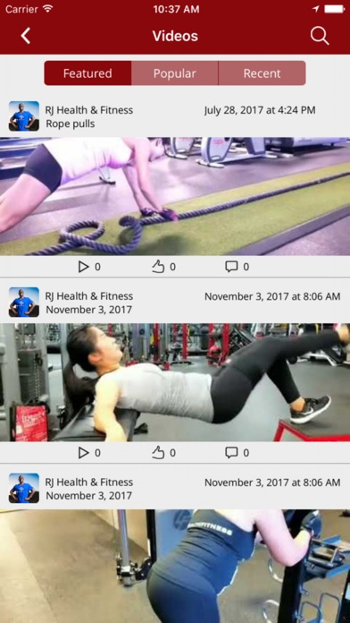 RJ Health and Fitness screenshot 2