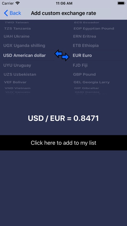 QUICK FOREX - exchange rate