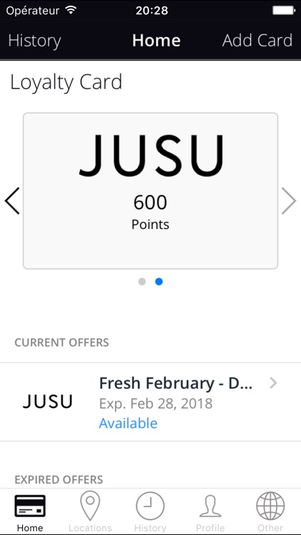 Jusu Bar Loyalty Program