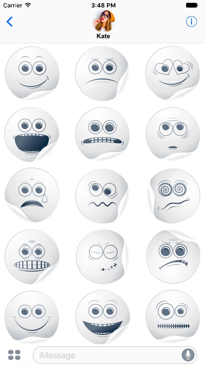 Cute White Smiles for messages