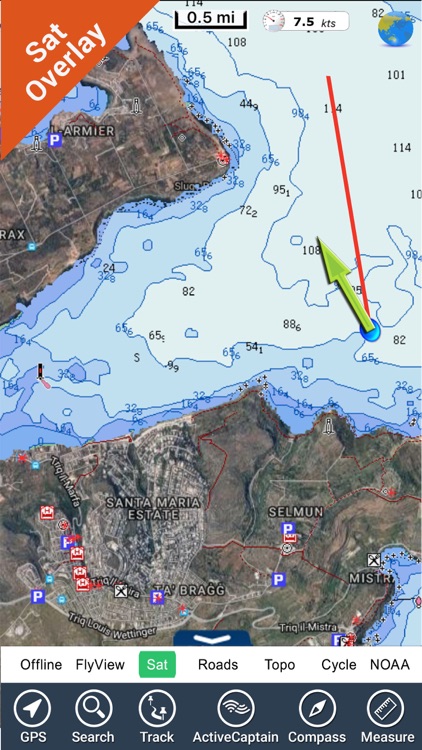 Malta - GPS offline chart & spot Navigator