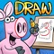 Learn how to draw funny cartoon animals with numbers