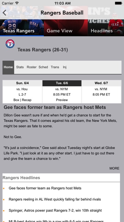 Baseball Texas - Rangers News