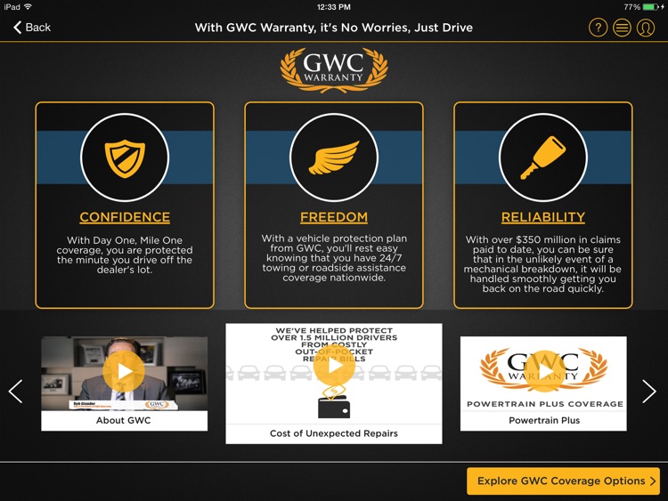 GWC Warranty Dealer App