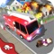 Drive a blocky fire truck responding to SOS calls in the city as the blocky city guardian