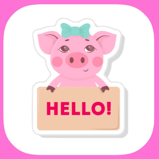 Pink Piggy Stickers