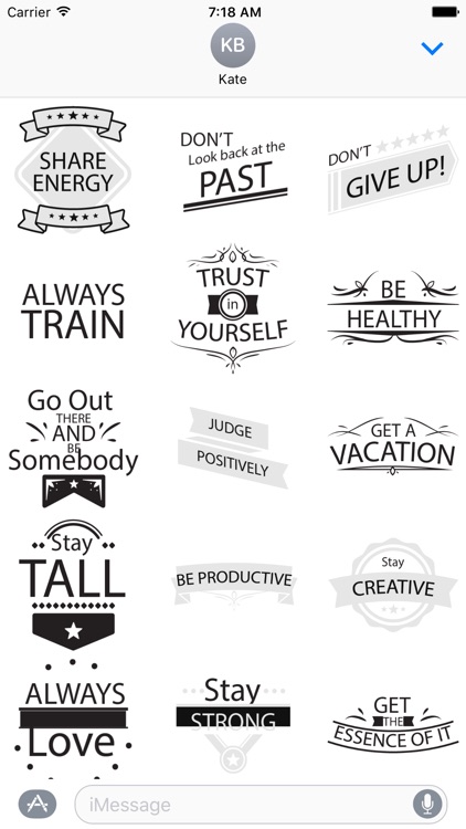 Positive Daily Message Stickers