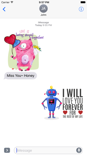 Love Quotes with Monster,Robot,Dinosaur Characters(圖4)-速報App