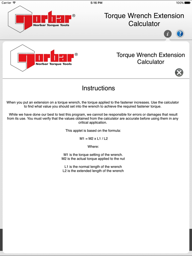 Torque Wrench Extension Calc(圖3)-速報App