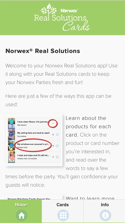 Norwex Real Solutions Cards Au