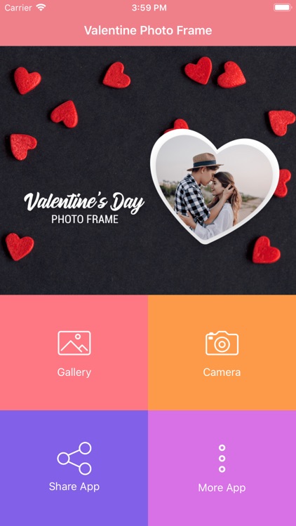 Valentines day photo frame
