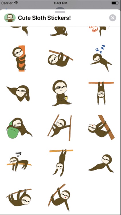 Cute Sloth Stickers ! screenshot-3