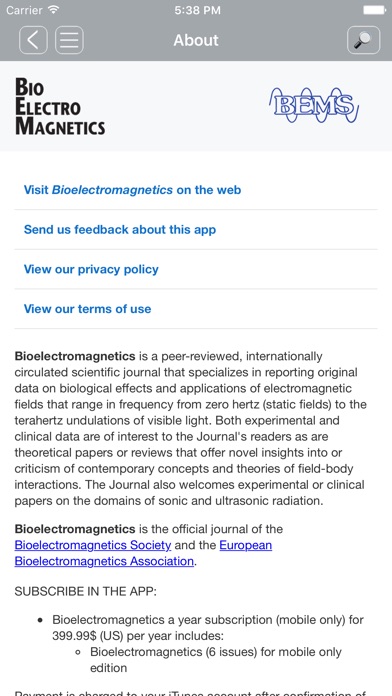Bioelectromagnetics screenshot 3