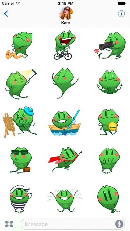 Cute Frog Emoji for message! screenshot-3