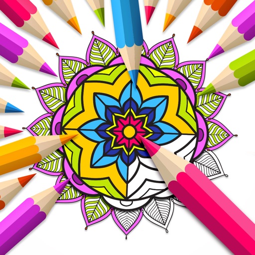 Mandala Draw Coloring Book Icon
