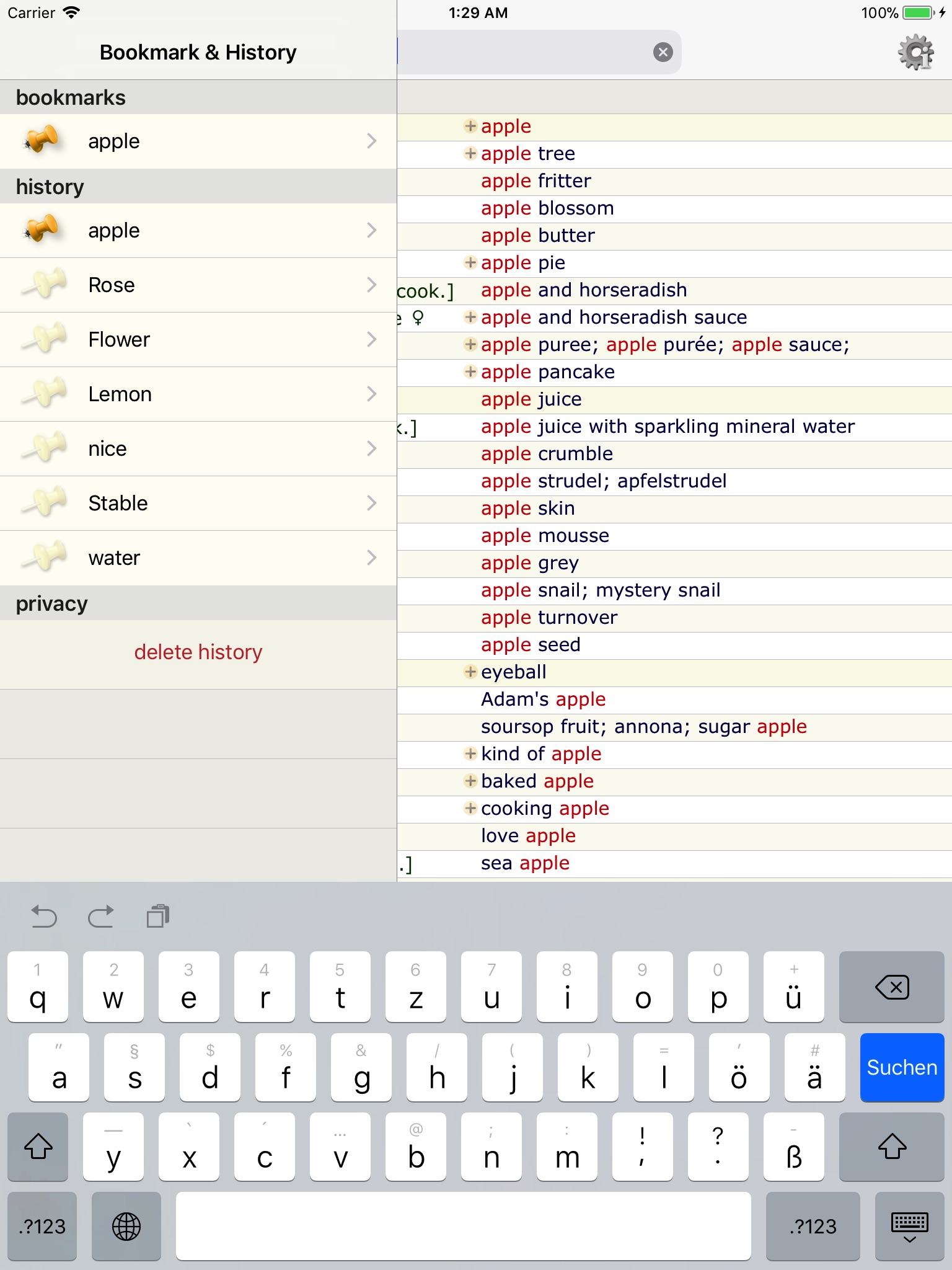 M's Dictionary German English screenshot 2