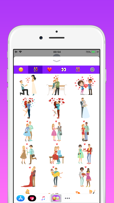 Couples in love emoji screenshot 2