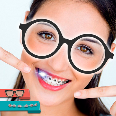 Braces & Nerd Glasses Stickers