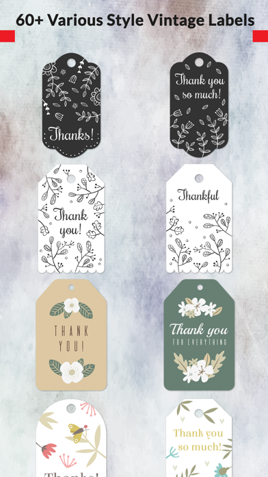 How to cancel & delete Thank You Labels Set in Minimal & Vintage Style from iphone & ipad 1