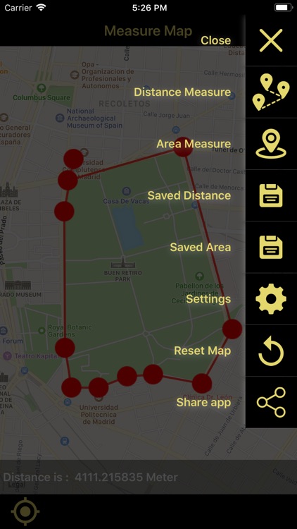 Distance & Area Measure On Map