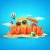 Summer Beach Party Stickers