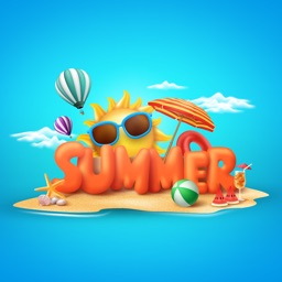 Summer Beach Party Stickers