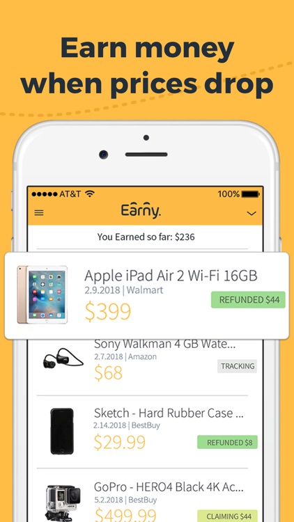 Earny: Money Back on Purchases