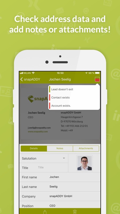 Business Card Scanner for CRM