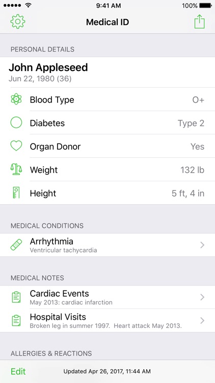 Medical ID – In Case of Emergency