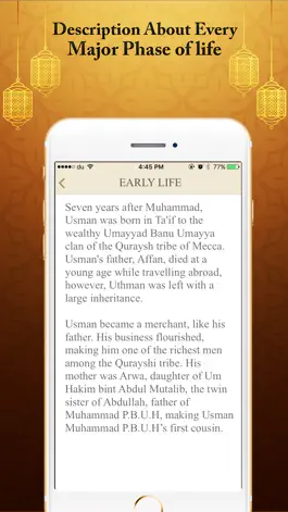 Game screenshot Hazrat Usman R.A's Biography Quiz Quotes mod apk