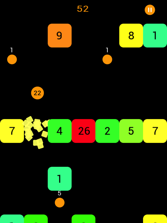 Ball Through Blocks, game for IOS