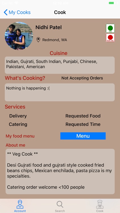Cook for me
