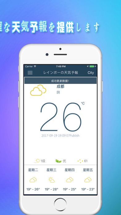 レインボーの天気予報 screenshot 2