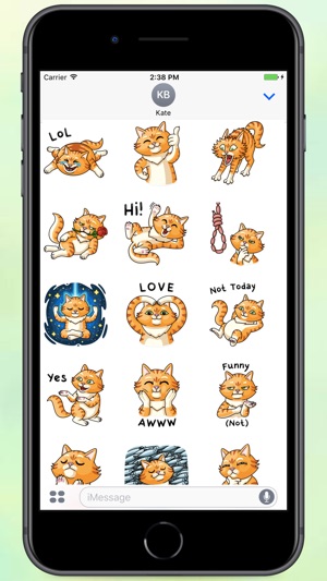 Striped Orange Cat Stickers(圖1)-速報App